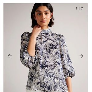 Ted baker JOHSIIE - Top with Stand Collar and Balloon Sleeve